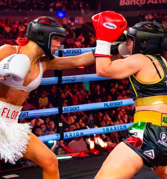 Alana Flores y Flor Vigna durante la pelea estelar de Supernova Génesis 2026 transmitida por Netflix.